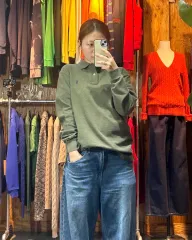 M ポロラルフローレン クラシック オリーブ カラ ロングスリーブ