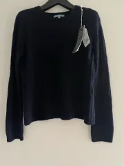 20万円台 ウール100% ケーブルニット 長袖 トップス ネイビー