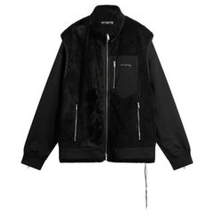 マスターマインド メンズ アウター ジャケット・ブルゾン MASTERMIND WORLD Layered Sherpa Jacket Black ブラック