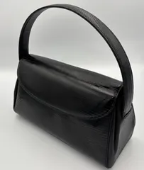 【美品】Bag Liore レザーショルダーバッグ ブラック 型押し 上品デザインのサムネイル