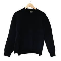 美品 ACNE アクネ アンゴラブレンド サイドジップ クルーネック ニット プルオーバー セーター XS ブラック レディース 古着 中古 USEDのサムネイル