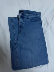 ユニクロ ワイドデニム インディゴ 中 34