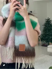 LOEWE ロエベ モヘア ストライプ スカーフ マフラー (試着のみ新品)