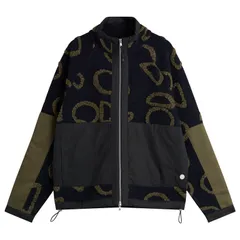 フォーク メンズ アウター ジャケット・ブルゾン フリース Folk Signal Fleece Jacket Navy Circle Jacquard ネイビー