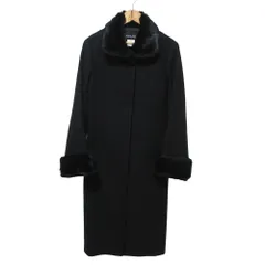 美品 Patrizia Pepe パトリツィアペペ ファートリム ウールロングコート サイズ40 ブラック レディース 古着 中古 USEDのサムネイル