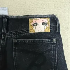 Pushbutton Crying girl ブラックデニム ジーン