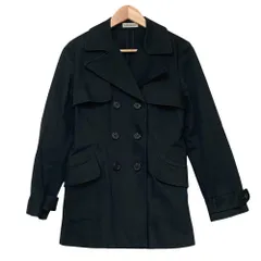 良品 J＆M DAVIDSON ジェイアンドエムデヴィッドソン コットンツイル ダブルブレスト コート ジャケット ブラック レディース 古着 中古 USEDのサムネイル