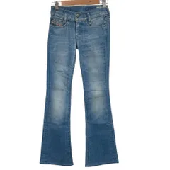 美品 DIESEL ディーゼル LOUVELY フレアデニムパンツ ジーンズ サイズ24 ライトブルー レディース 古着 中古 USED