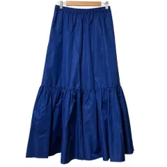 美品 SLOBE IENA スローブイエナ ナイロン ロングスカート ブルー レディース 古着 中古 USED