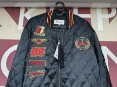 ハットツォン ワッペン装飾 パイロットジャンパー M 95 L 100 ブラック