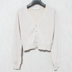 美品 24AW CELFORD セルフォード Vネックニットカーディガン CWND244021 F ピンクベージュ レディース 古着 中古 USED