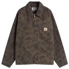 カーハート メンズ アウター ジャケット・ブルゾン Carhartt WIP Duck Detroit Jacket Green Porphyry Camo Duck グリーンのサムネイル