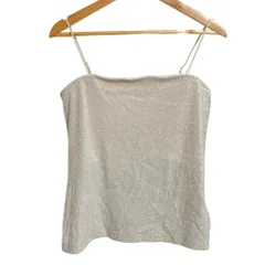 美品 24AW Diagram ダイアグラム ラメベアトップ 0324348029 36 シルバーカラー レディース 古着 中古 USEDのサムネイル