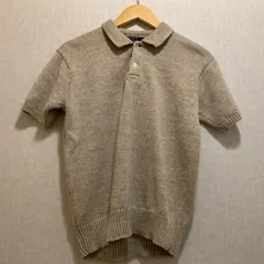 Polo by Ralph Lauren【ポロラルフローレン】 半袖 ニット 襟付き ベージュ M