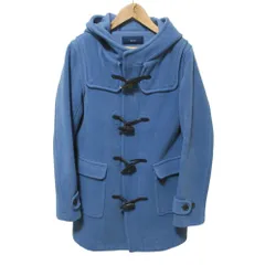 良品 SHIPS シップス VALLOMBROSA ダッフルコート 36 ブルー レディース 古着 中古 USED