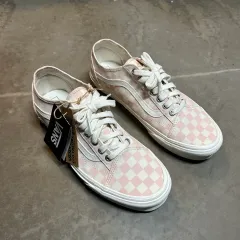 275) VANS オールドスクール テーパード ピンク チェッカーボード スニーカー 新品
