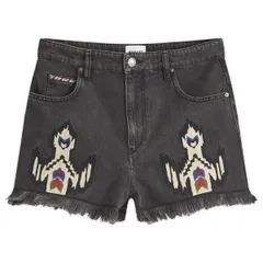 イザベルマランエトワール レディース ボトムス ハーフパンツ・ショーツ ショートパンツ 刺繍 デニム Isabel Marant Etoilesia Embroideredenim Shorts Daのサムネイル