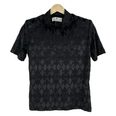 GIVENCHY(ジバンシー) 半袖セーター サイズM レディース美品  - 黒 ハイネック/肩パッド/フロッキー加工のサムネイル