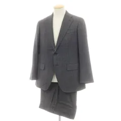 【中古】ダーバン D’URBAN ウール チェック 2つボタンスーツ ダークグレーxレッド【サイズAB4】【メンズ】のサムネイル