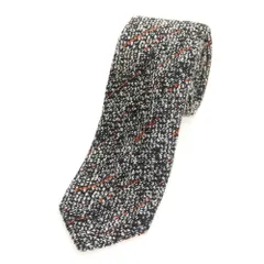 【中古】ニッキー nicky ウールシルク ストライプ柄ネクタイ ブラックxホワイト【メンズ】のサムネイル