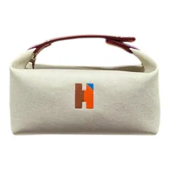 エルメス ブリッドアブラックPM ハンドバッグ コットン ホワイト レディース HERMES 中古 エルメスのサムネイル