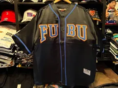 FUBU SATIN BASEBALL SHIRTS/サテン ベースボールシャツ【FAM-61100】BLACK XLサイズのサムネイル