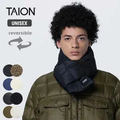 AION タイオン マウンテン リバーシブル ダウン×ボア マフラー ネックウォーマー ユニセックス 軽量 高保温 フリース ボア ダウンマフラー TAION-R201MT ふわふわ あたたかい メール便   [230930]