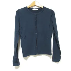 美品 M-Premier エムプルミエ ニット カーディガン ノースリーブ アンサンブル 36 ネイビー レディース 古着 中古 USED