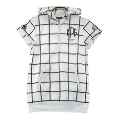 サイズ：M KAPPA GOLF カッパゴルフ  フード付 プルオーバー チュニック丈 チェック柄 ホワイト系 [240101655920] ゴルフウェア レディース ストスト