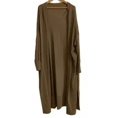 美品 MUSE de Deuxieme Classe ミューズ ドゥーズィエムクラス ロングニットカーディガン ブラウン レディース 古着 中古 USED