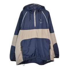 90年代 NIKE ナイキ アノラックパーカージャケット スポーツ ブルー(メンズ L)中古 古着 X6402