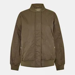 バンズ レディース アウター ジャケット・ブルゾン キルティング ジャケット Vans Bennett Quilted Bomber Turkish Coff Jacket Womens Turkisのサムネイル