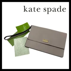 【kate spade】ハンドポーチ WLRU3312 レザー グレージュ クラッチバッグ 財布/ウォレット ケイトスペード NEW YORK/ニューヨーク (MM-676)