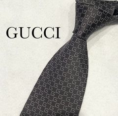 ✨極美品✨】GUCCI グッチ ネクタイ ストライプ柄 ブラック ハイ