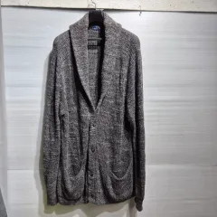 ポロ ラルフローレン ケーブル編み カーディガン グレー