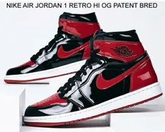 ナイキ エアジョーダン 1 レトロ ハイ OG NIKE AIR JORDAN 1 RETRO HI OG PATENT BRED black/white-varsity red 555088-063 AJ1 パテント ブラック レッド