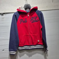ポロラルフローレン レッド ネイビー フードジップアップ 子供用