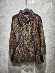 ヒョウ柄 ファー コート ジャケット