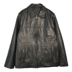 90s バナナリパブリック レザージャケット 襟付き サイドスリット