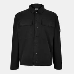 シーピーカンパニー メンズ アウター ジャケット・ブルゾン シャツ CP COMPANY CP MicroR Oshirt Sn54 Black 999 ブラックのサムネイル