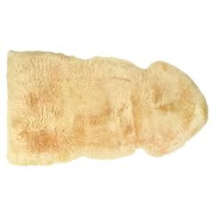 天然 ムートンラグ 1匹物【約90cm×65cm】ホワイト 毛皮 羊毛皮 - メルカリ