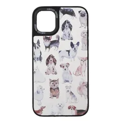 【新品】 iPhone13pro対応 iPhone11対応 Jubilee ジュビリー 鏡面 TPUケース デザイン Cat02 アニマル柄 犬 シルバー 1