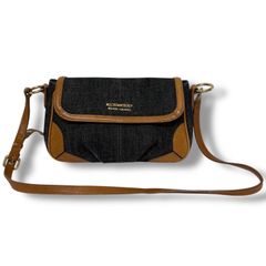 BURBERRY BLUE LABEL Denim Leather Crossbody Shoulder Bag Y2K
