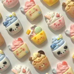 【s174】1セット 5個入り 150円 デコパーツ ホイップデコ ハンドメイド 資材