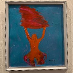 水彩画 女性の人物像 サイン入り色紙サイズ　額別 水彩画 女性の人物像 サイン入り色紙サイズ 額別 - メルカリ