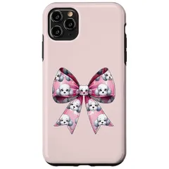 【新品】 コケット ボウプードル 犬 ママ 柄 ピンク かわいい 母の日 スマホケース iPhone 11 Pro Max 用 1