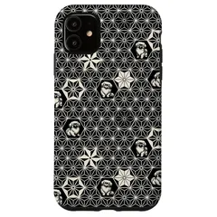 【新品】 ペキニーズ犬 かわいい 伝統 和服 柄 黒 スマホケース iPhone 11 用 1