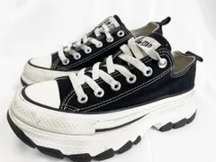 CONVERSE コンバース ALL STAR TREKWAVE トレックウェーブ 厚底 ローカット スニーカー size23.5/黒 ■■レディース