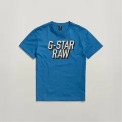 ジースター メンズ トップス Tシャツ グラフィック G Star 3D Dotted Graphic TShirt Retro Bluのサムネイル