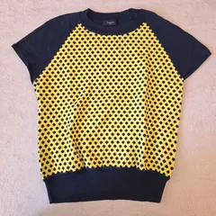 Paul Smith ポールスミス 半袖ニット ／ドット柄 Mサイズ イエロー ブラック